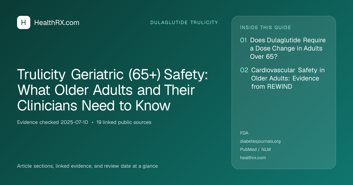 Evidence overview for Trulicity Geriatric (65+) Safety: What Older Adults and Their Clinicians Need to Know