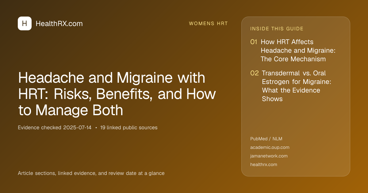 Evidence overview for Headache and Migraine with HRT: Risks, Benefits, and How to Manage Both