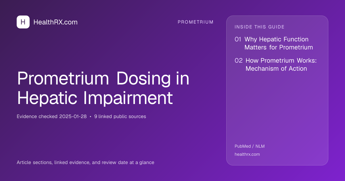 Evidence overview for Prometrium Dosing in Hepatic Impairment