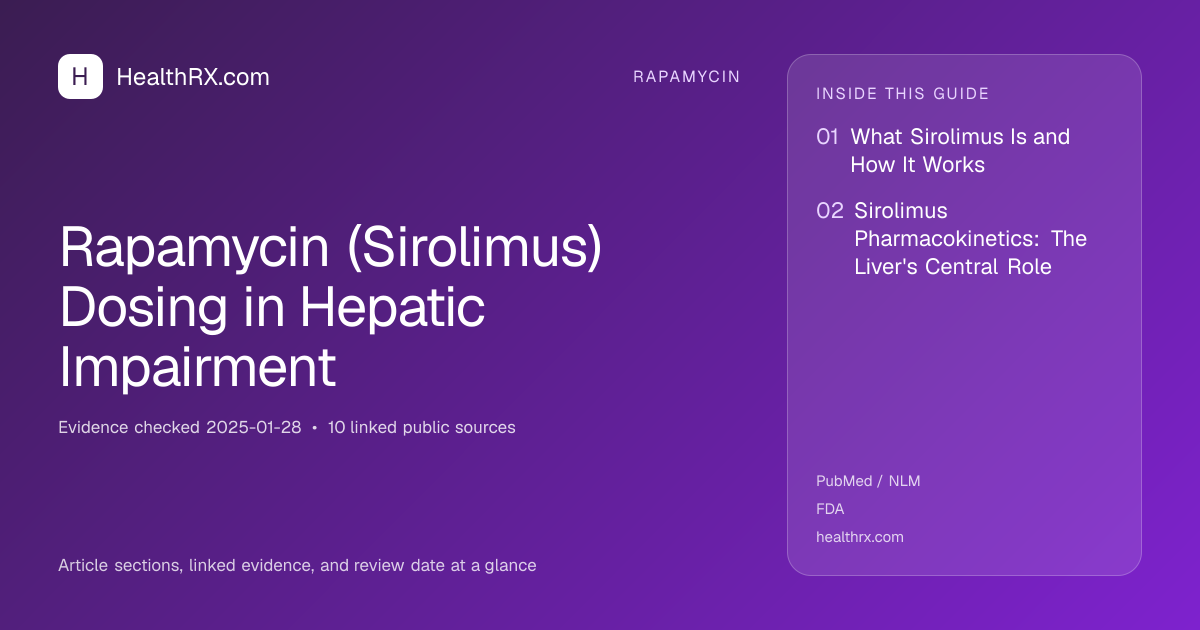 Evidence overview for Rapamycin (Sirolimus) Dosing in Hepatic Impairment