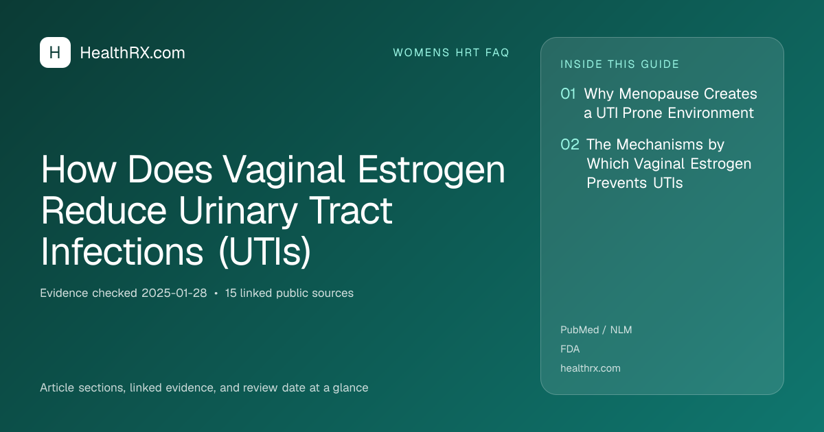 Evidence overview for How Does Vaginal Estrogen Reduce Urinary Tract Infections (UTIs)