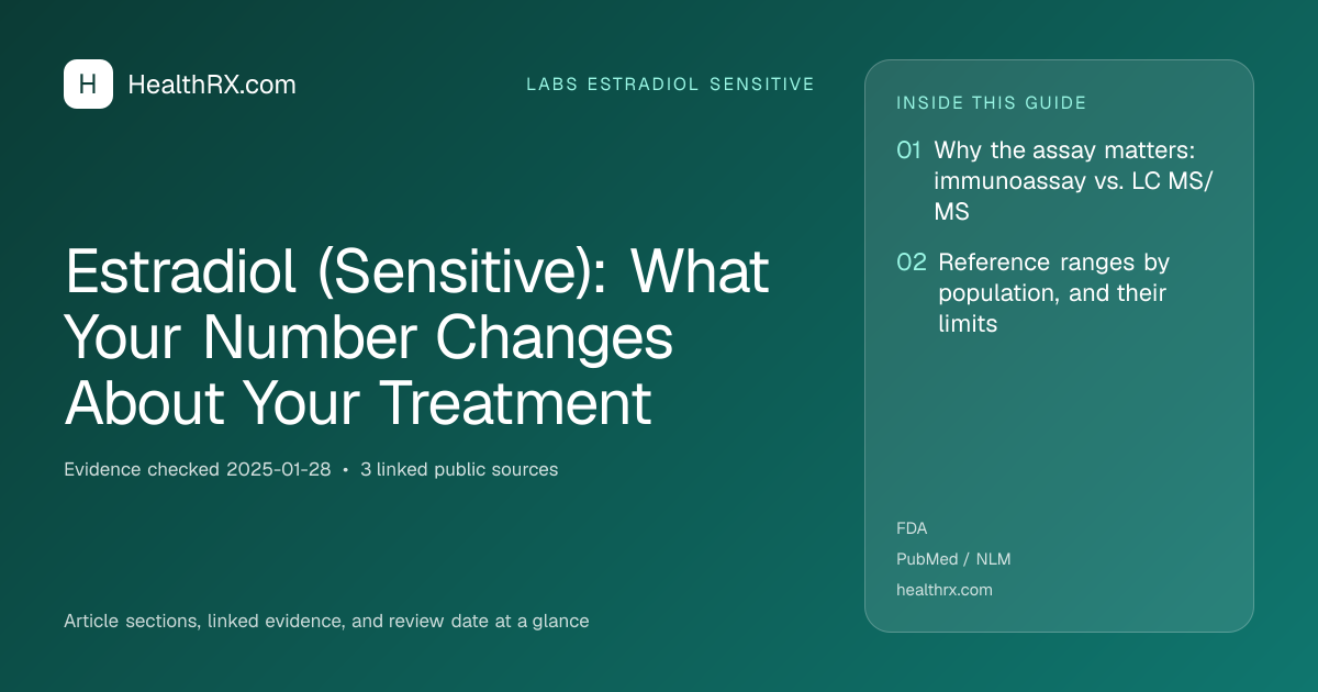 Evidence overview for Estradiol (Sensitive): What Your Number Changes About Your Treatment