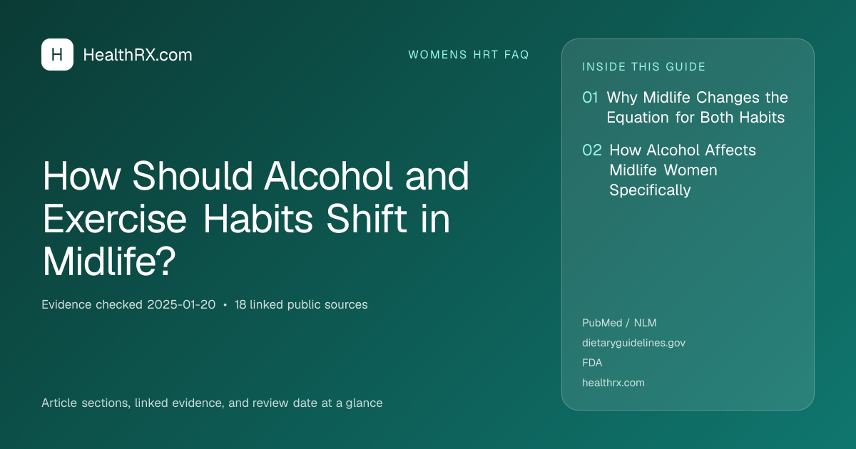 Evidence overview for How Should Alcohol and Exercise Habits Shift in Midlife?