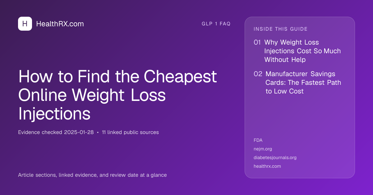 Evidence overview for How to Find the Cheapest Online Weight Loss Injections