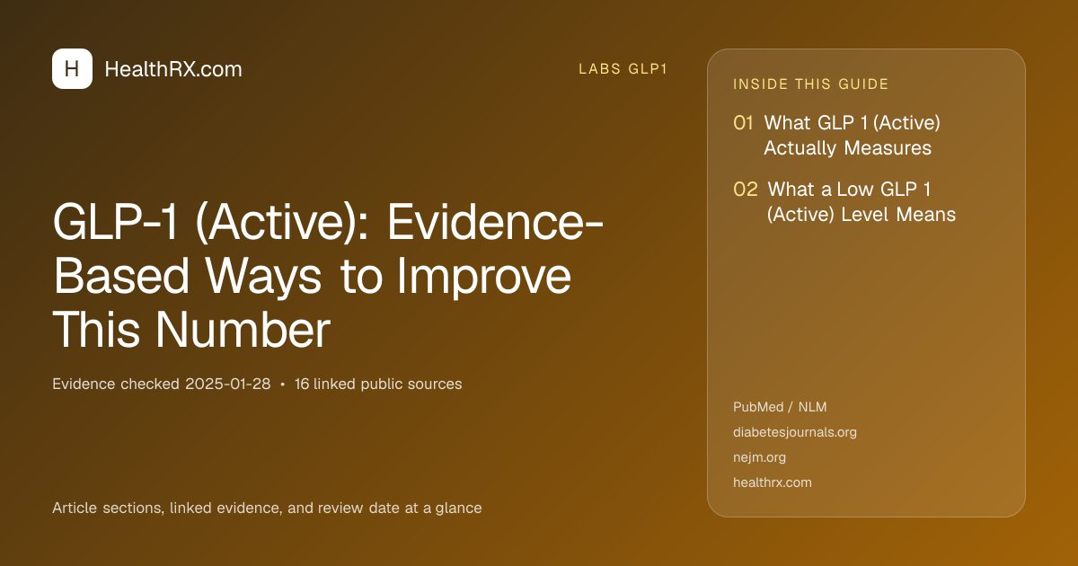 Evidence overview for GLP-1 (Active): Evidence-Based Ways to Improve This Number