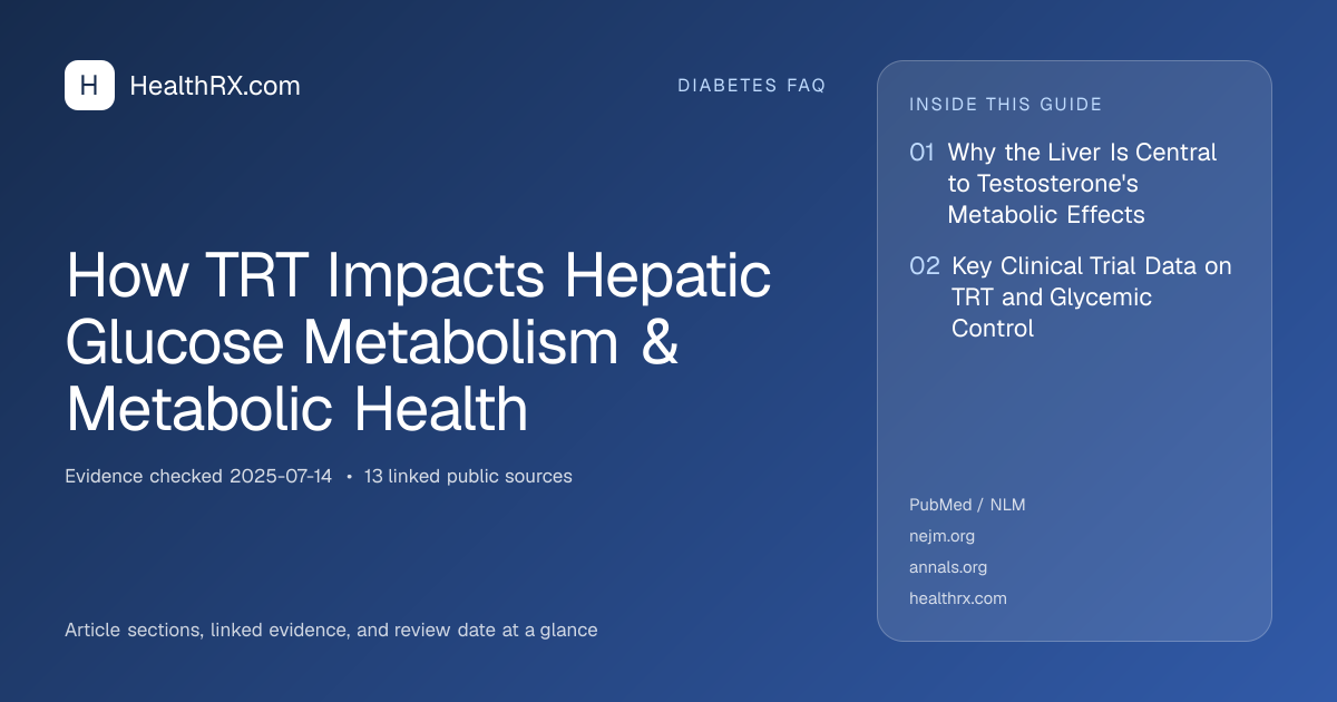 Evidence overview for How TRT Impacts Hepatic Glucose Metabolism & Metabolic Health