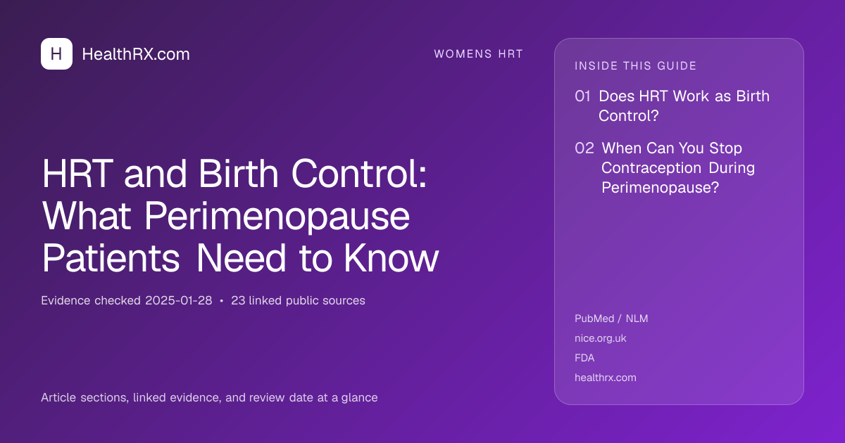 Evidence overview for HRT and Birth Control: What Perimenopause Patients Need to Know