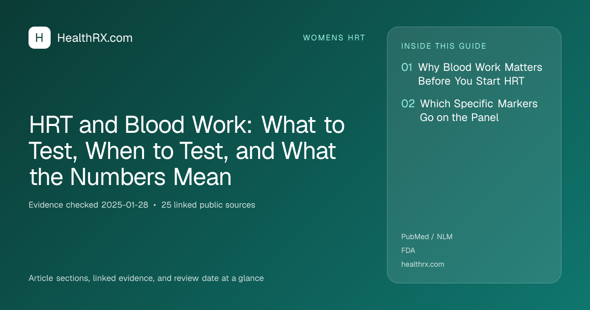 Evidence overview for HRT and Blood Work: What to Test, When to Test, and What the Numbers Mean