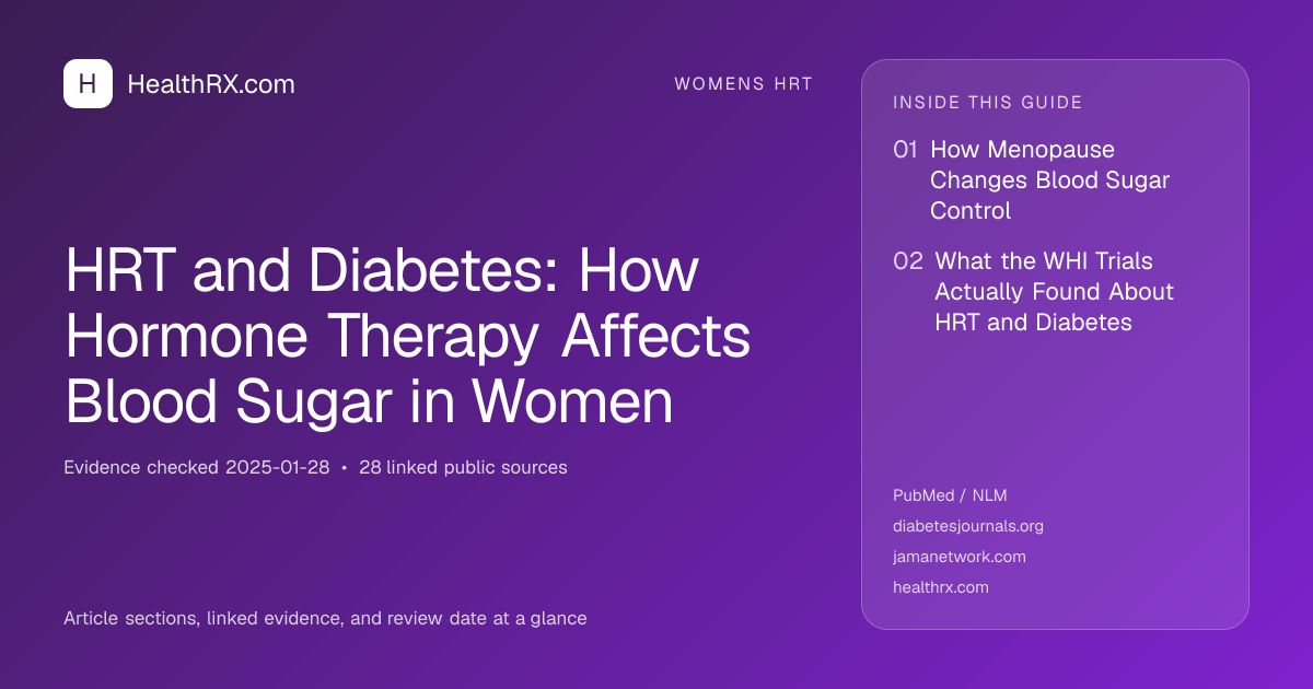 Evidence overview for HRT and Diabetes: How Hormone Therapy Affects Blood Sugar in Women