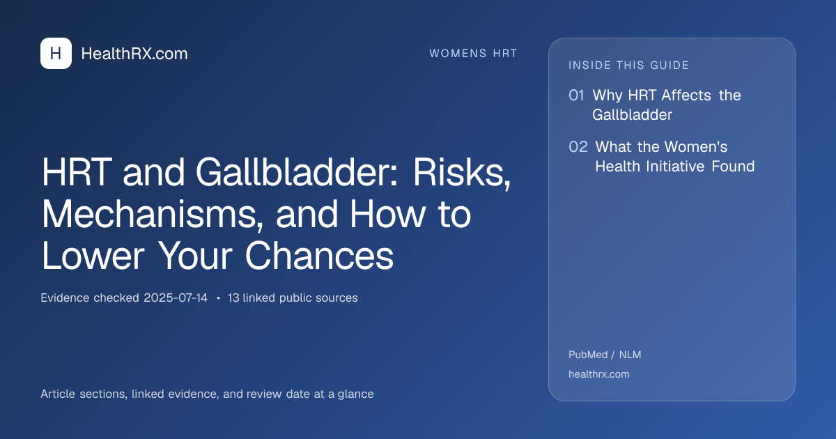 Evidence overview for HRT and Gallbladder: Risks, Mechanisms, and How to Lower Your Chances