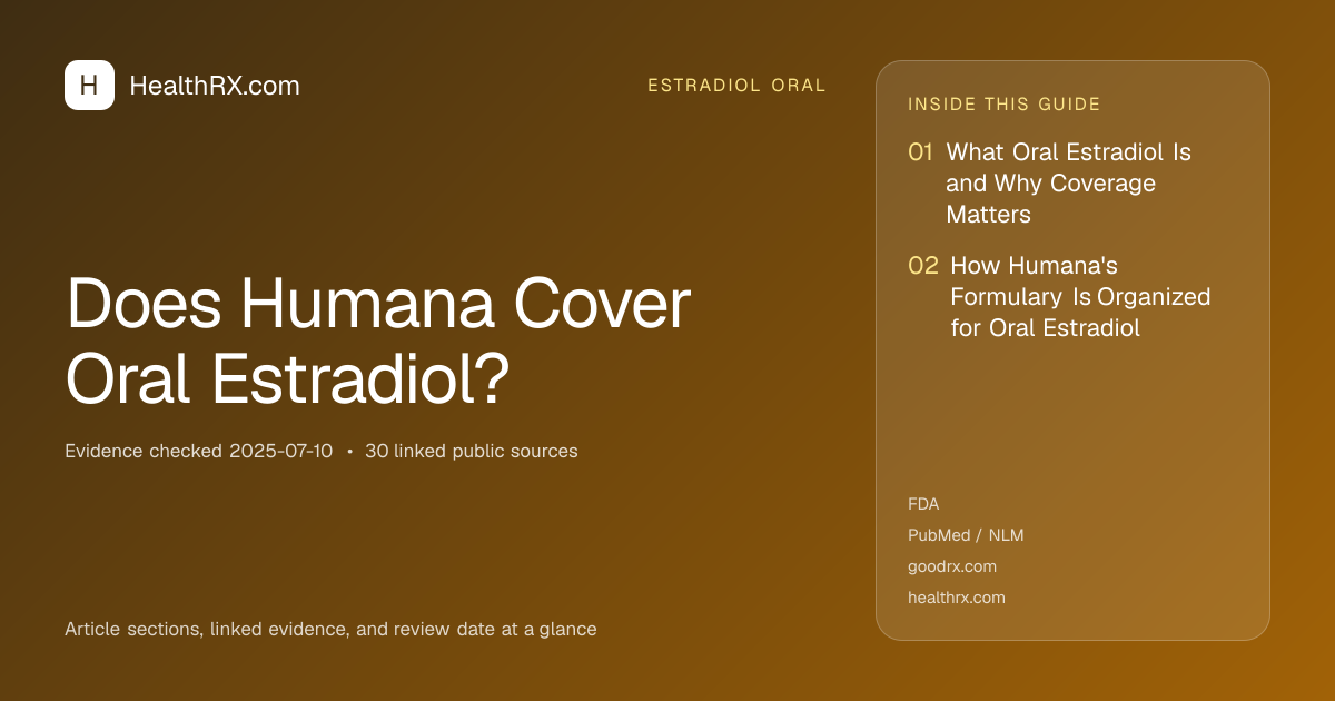 Evidence overview for Does Humana Cover Oral Estradiol?