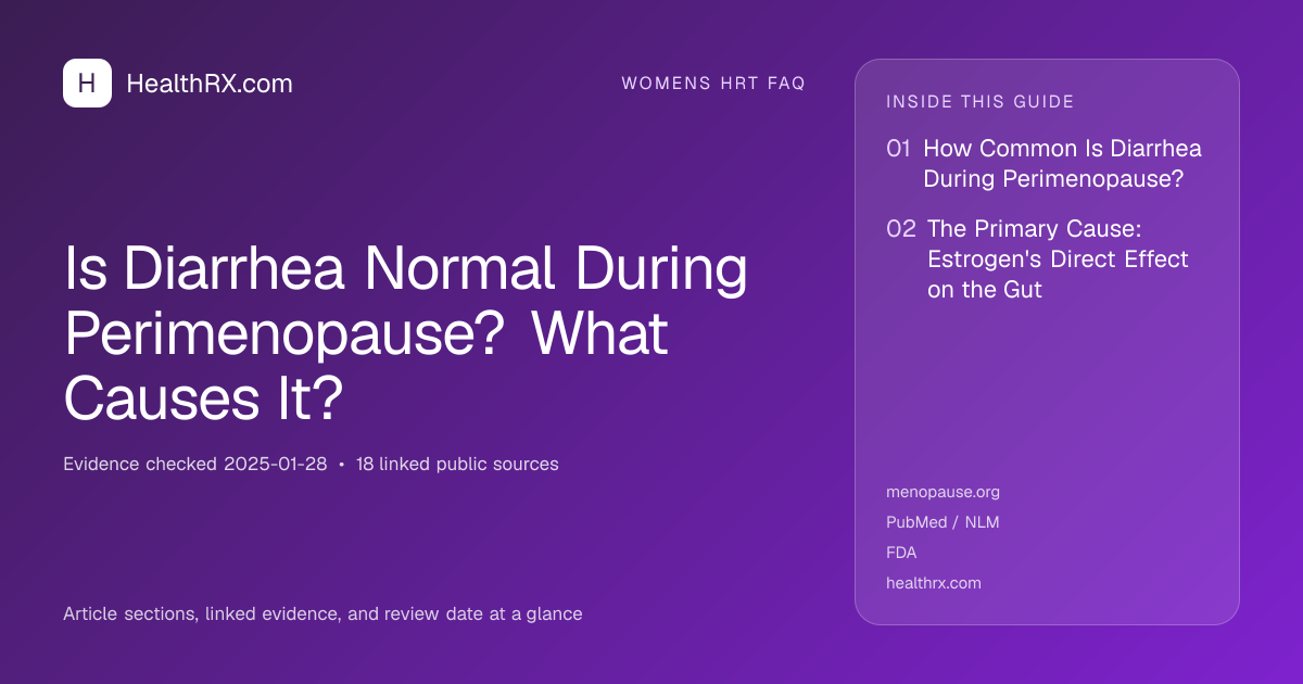 Evidence overview for Is Diarrhea Normal During Perimenopause? What Causes It?