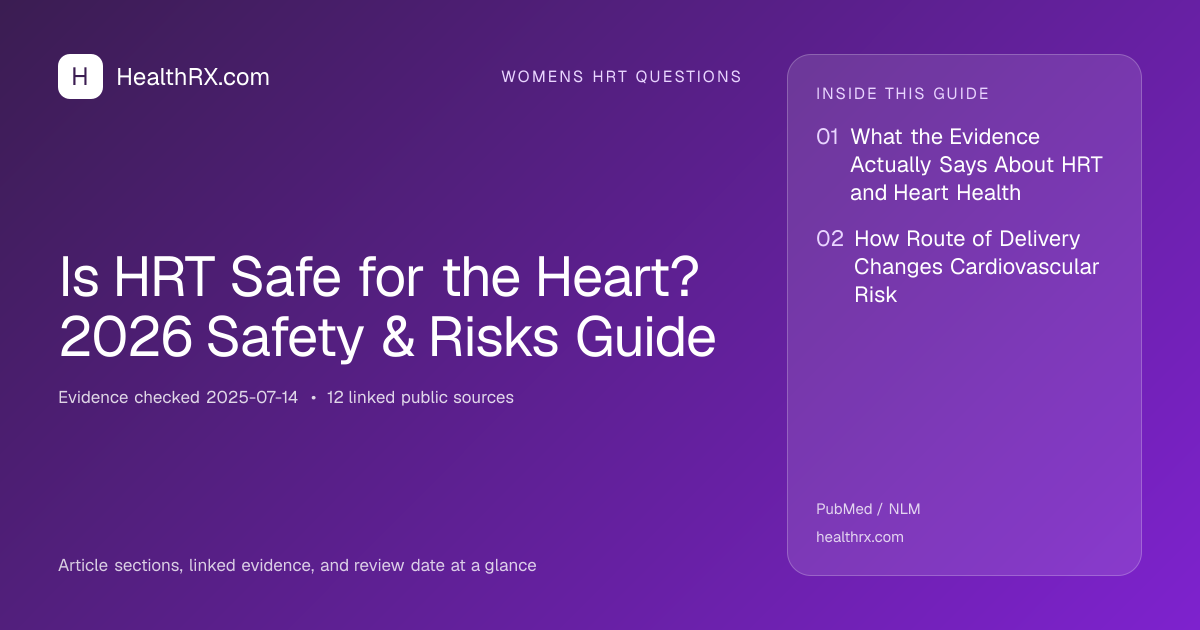 Evidence overview for Is HRT Safe for the Heart? 2026 Safety & Risks Guide