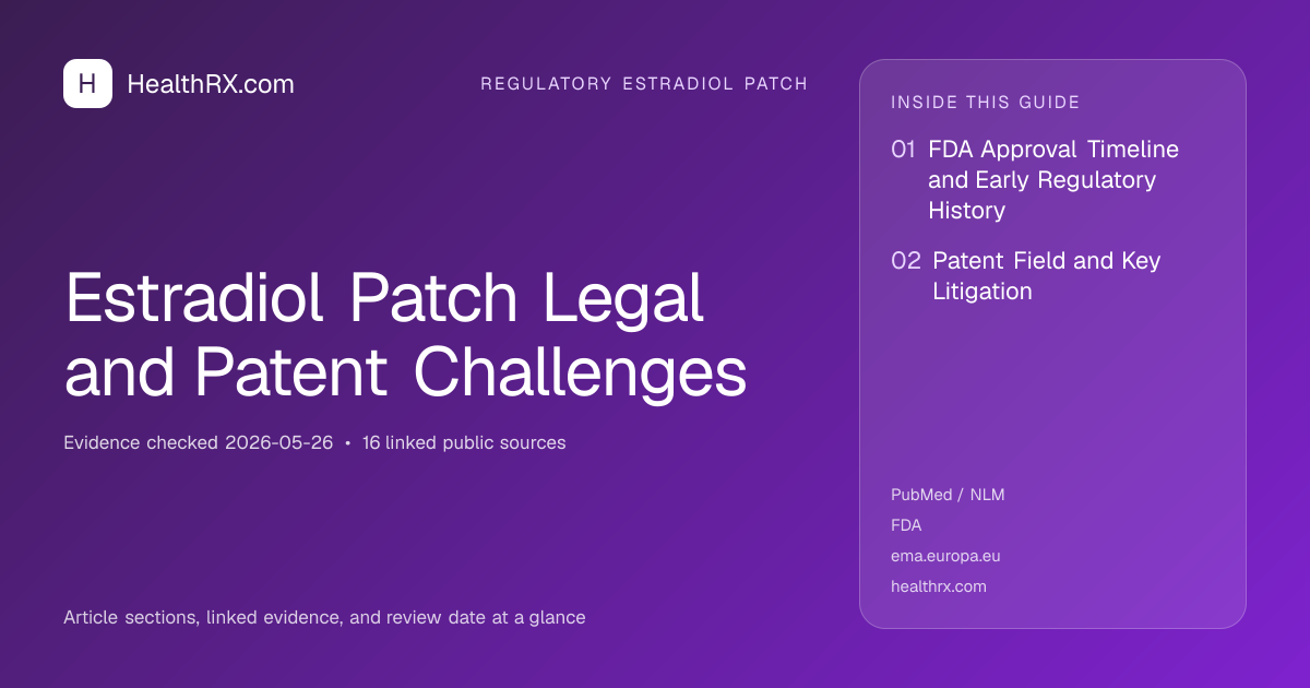 Evidence overview for Estradiol Patch Legal and Patent Challenges