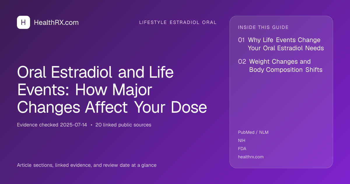 Evidence overview for Oral Estradiol and Life Events: How Major Changes Affect Your Dose