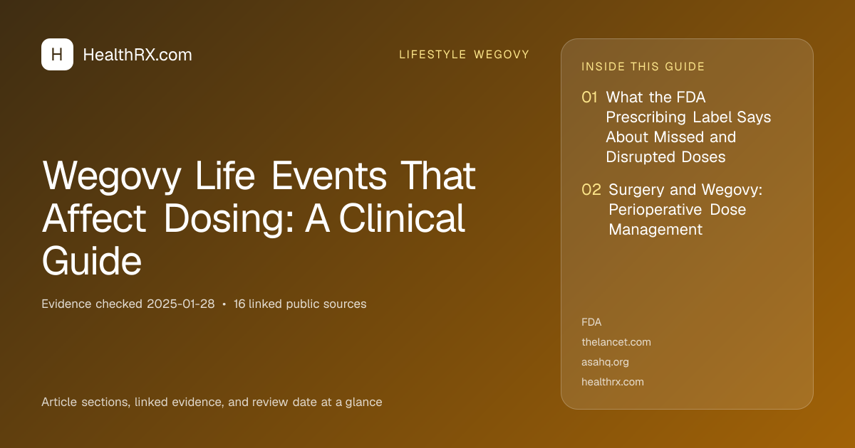 Evidence overview for Wegovy Life Events That Affect Dosing: A Clinical Guide