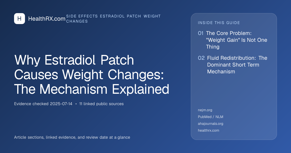 Evidence overview for Why Estradiol Patch Causes Weight Changes: The Mechanism Explained