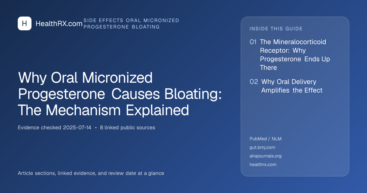 Evidence overview for Why Oral Micronized Progesterone Causes Bloating: The Mechanism Explained