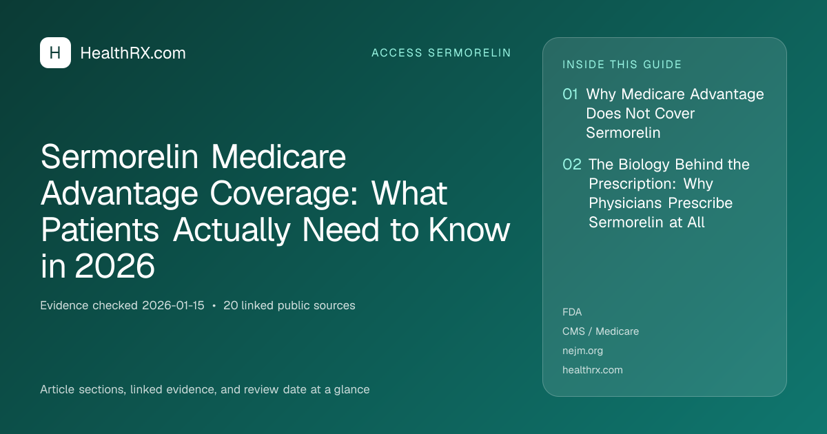 Evidence overview for Sermorelin Medicare Advantage Coverage: What Patients Actually Need to Know in 2026