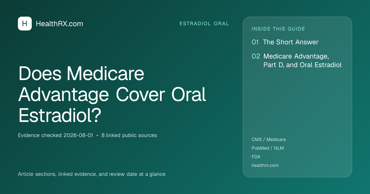 Evidence overview for Does Medicare Advantage Cover Oral Estradiol?