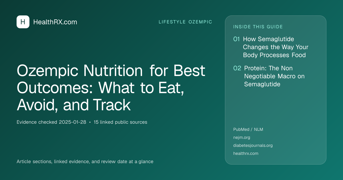 Evidence overview for Ozempic Nutrition for Best Outcomes: What to Eat, Avoid, and Track