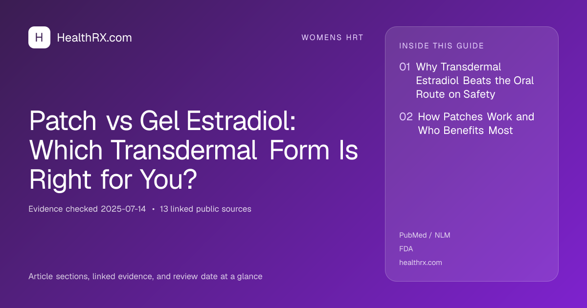 Evidence overview for Patch vs Gel Estradiol: Which Transdermal Form Is Right for You?