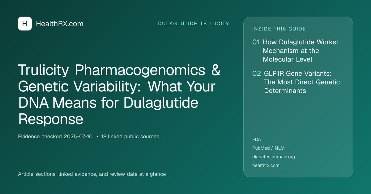 Evidence overview for Trulicity Pharmacogenomics & Genetic Variability: What Your DNA Means for Dulaglutide Response