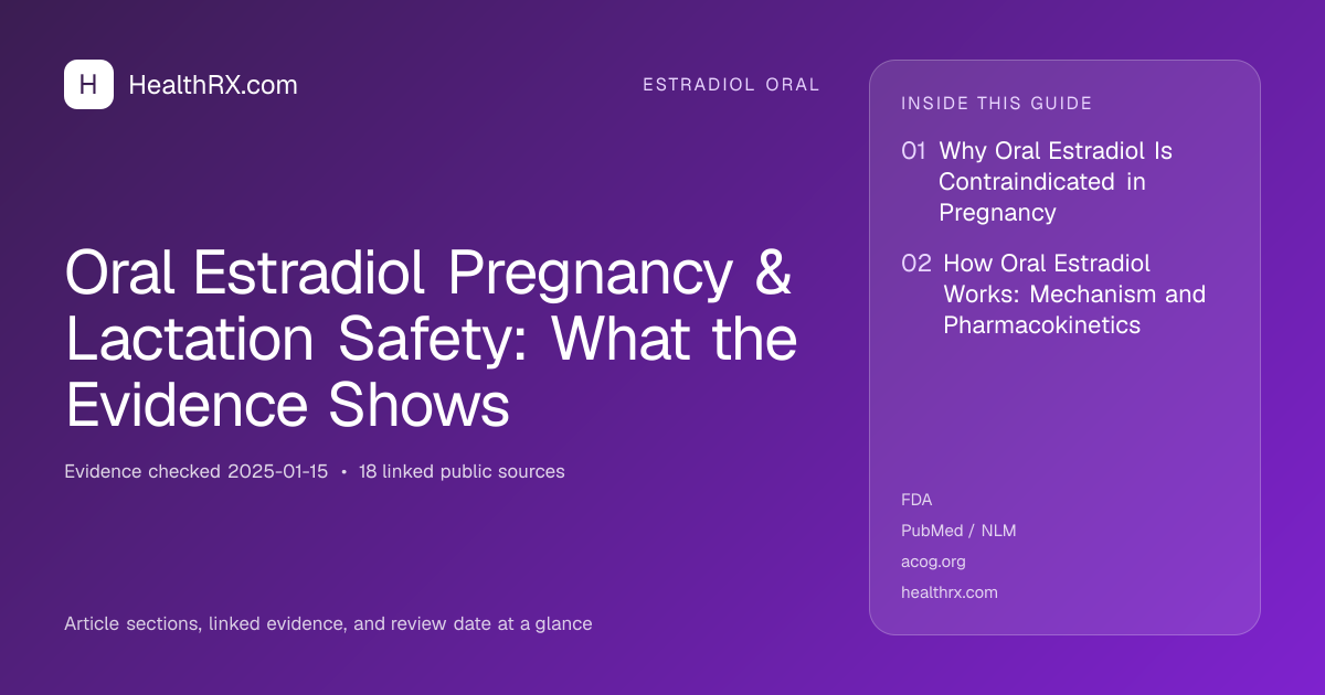 Evidence overview for Oral Estradiol Pregnancy & Lactation Safety: What the Evidence Shows