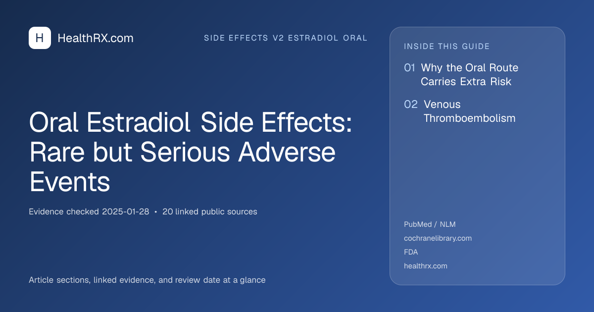 Evidence overview for Oral Estradiol Side Effects: Rare but Serious Adverse Events