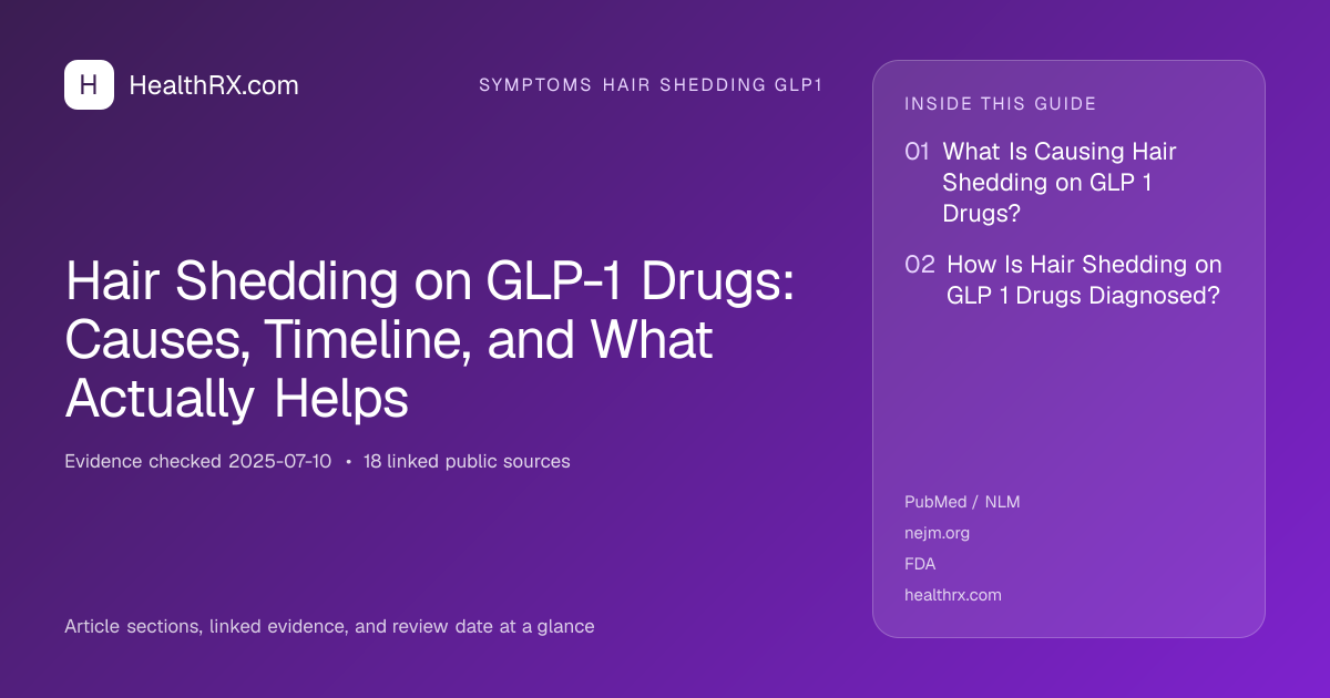 Evidence overview for Hair Shedding on GLP-1 Drugs: Causes, Timeline, and What Actually Helps