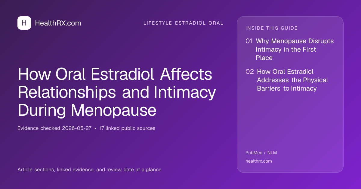 Evidence overview for How Oral Estradiol Affects Relationships and Intimacy During Menopause