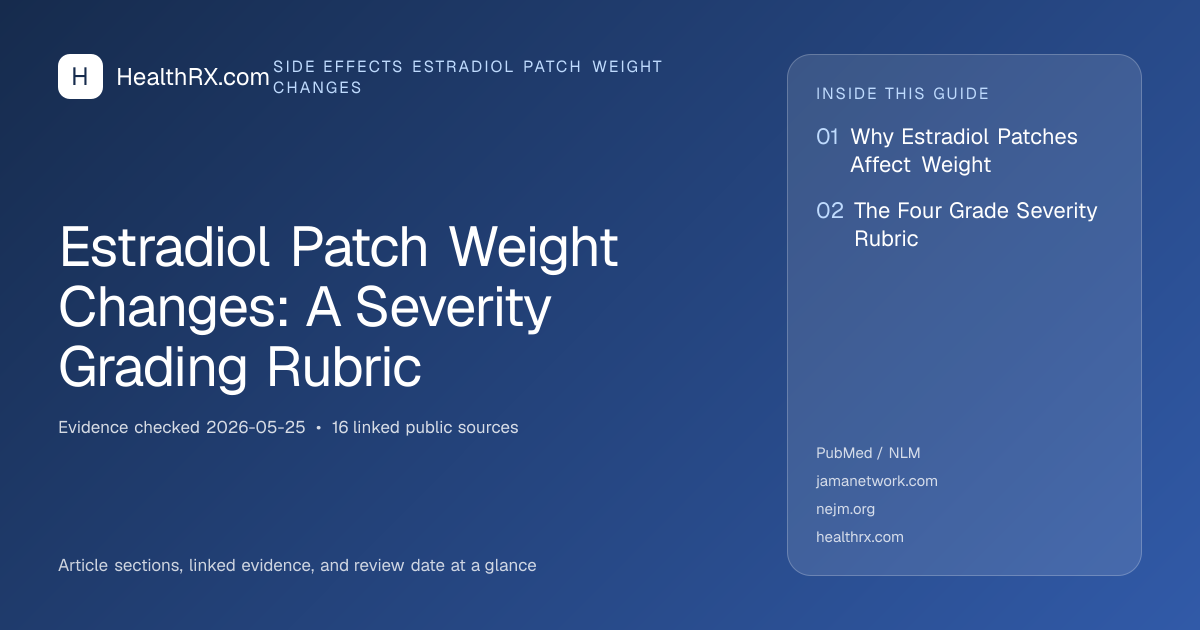 Evidence overview for Estradiol Patch Weight Changes: A Severity Grading Rubric