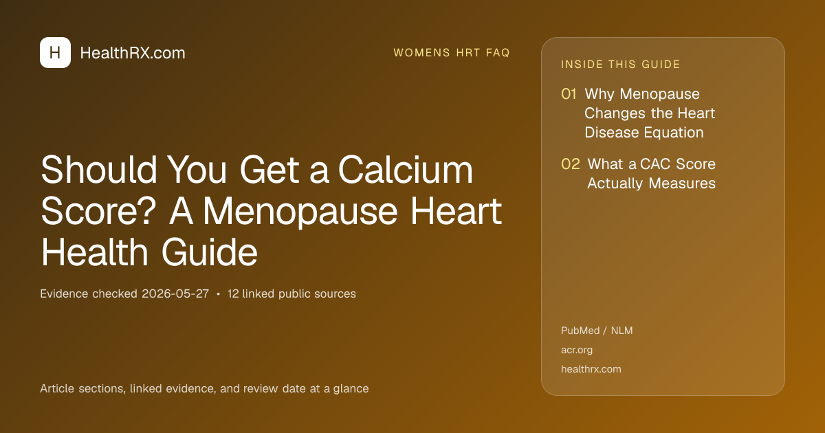 Evidence overview for Should You Get a Calcium Score? A Menopause Heart Health Guide