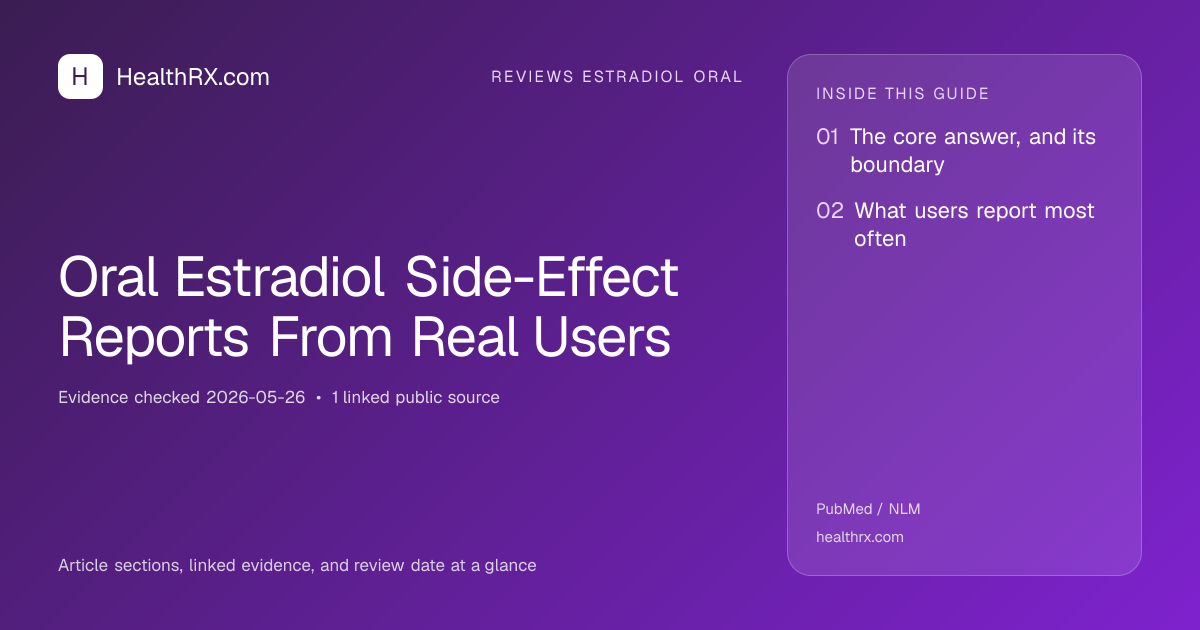 Evidence overview for Oral Estradiol Side-Effect Reports From Real Users