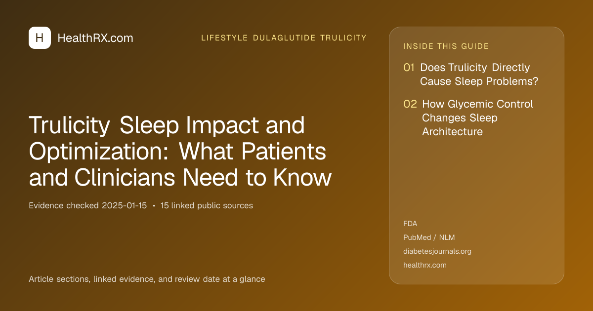 Evidence overview for Trulicity Sleep Impact and Optimization: What Patients and Clinicians Need to Know