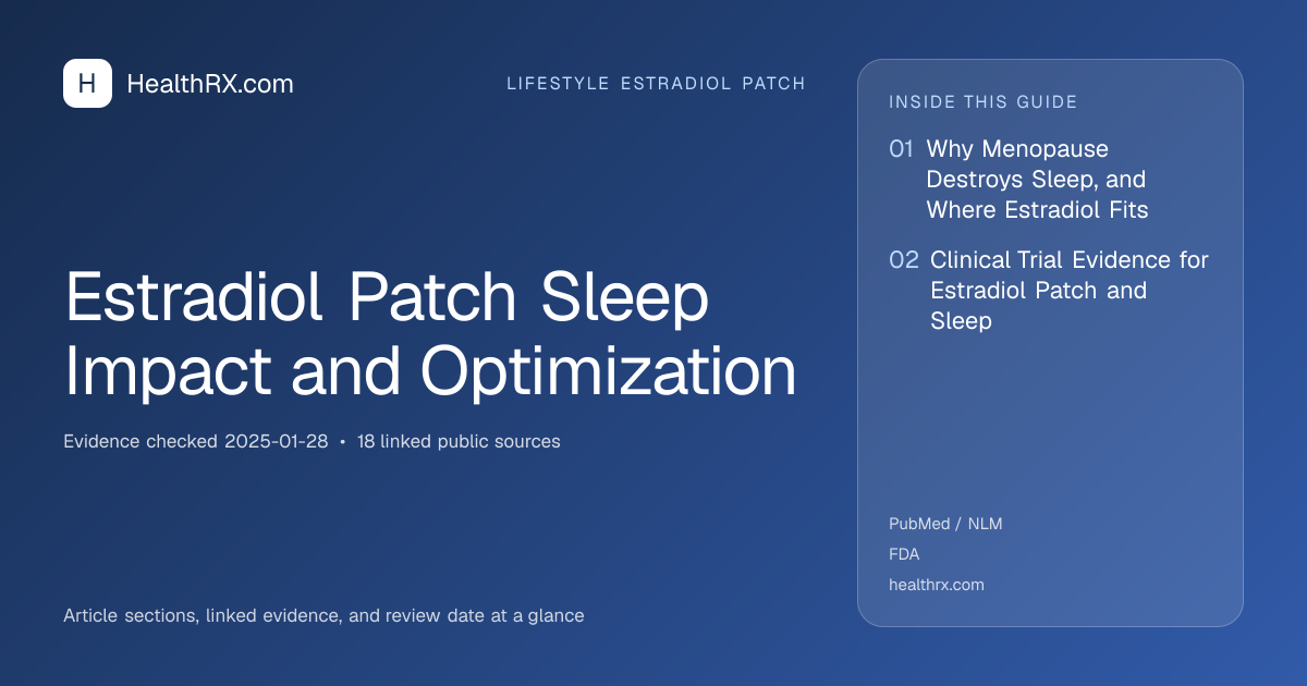 Evidence overview for Estradiol Patch Sleep Impact and Optimization
