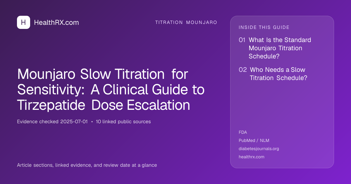 Evidence overview for Mounjaro Slow Titration for Sensitivity: A Clinical Guide to Tirzepatide Dose Escalation