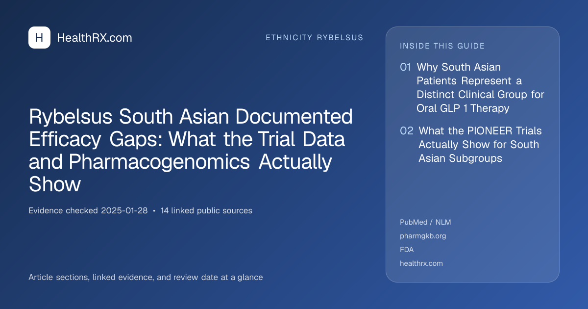 Evidence overview for Rybelsus South Asian Documented Efficacy Gaps: What the Trial Data and Pharmacogenomics Actually Show