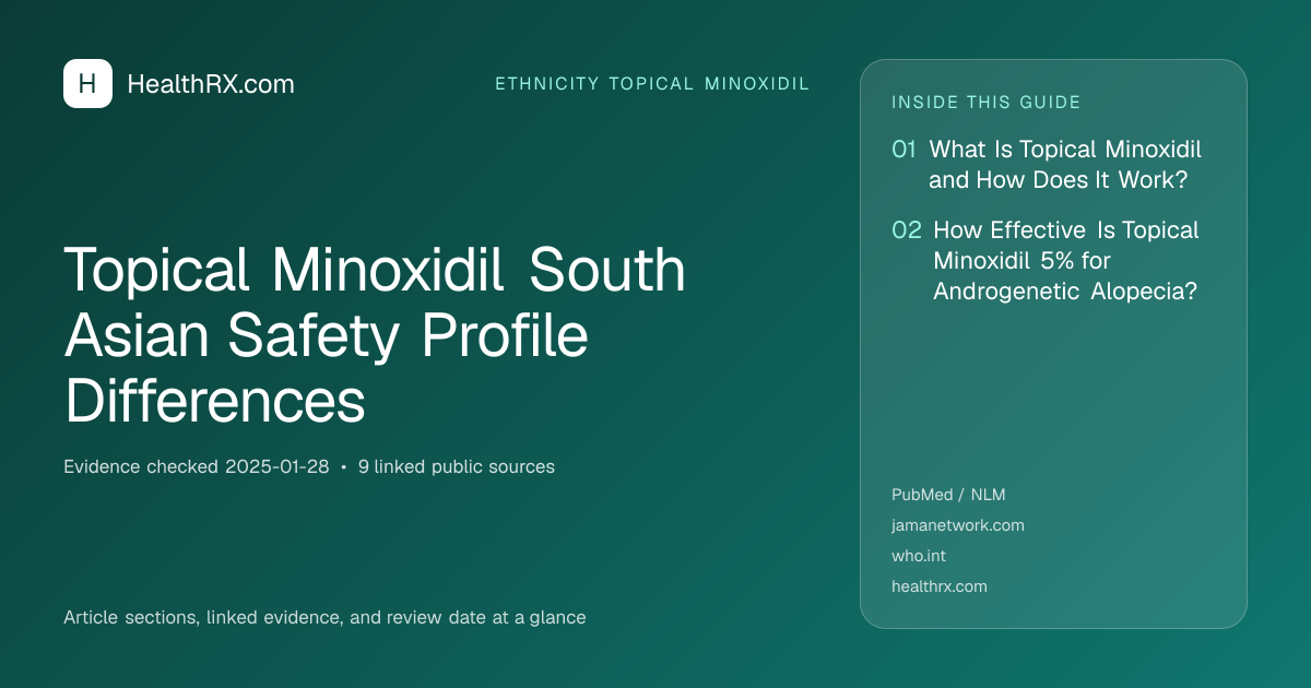 Evidence overview for Topical Minoxidil South Asian Safety Profile Differences