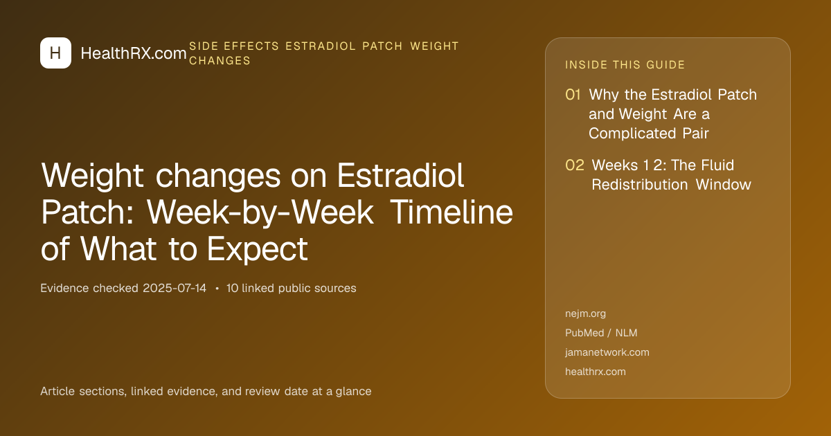 Evidence overview for Weight changes on Estradiol Patch: Week-by-Week Timeline of What to Expect