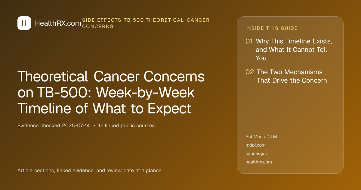 Evidence overview for Theoretical Cancer Concerns on TB-500: Week-by-Week Timeline of What to Expect