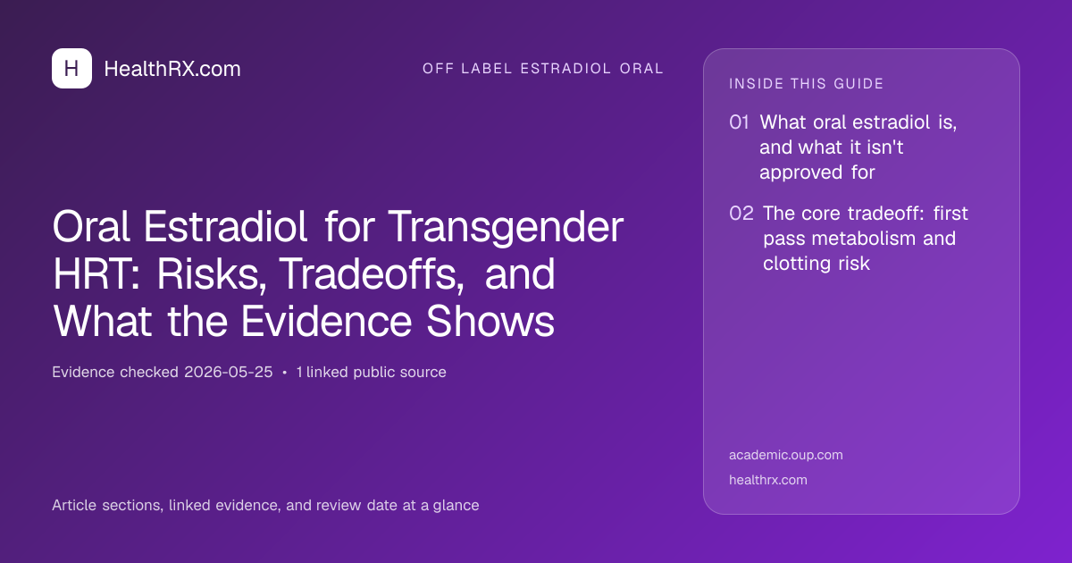 Evidence overview for Oral Estradiol for Transgender HRT: Risks, Tradeoffs, and What the Evidence Shows