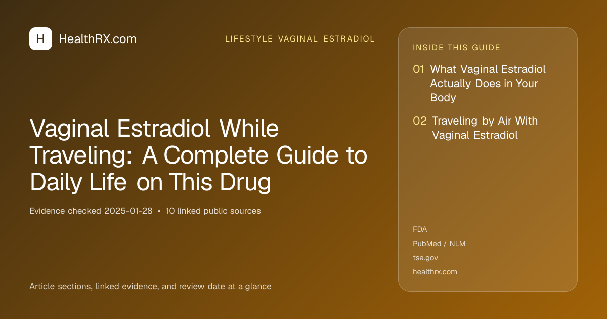 Evidence overview for Vaginal Estradiol While Traveling: A Complete Guide to Daily Life on This Drug