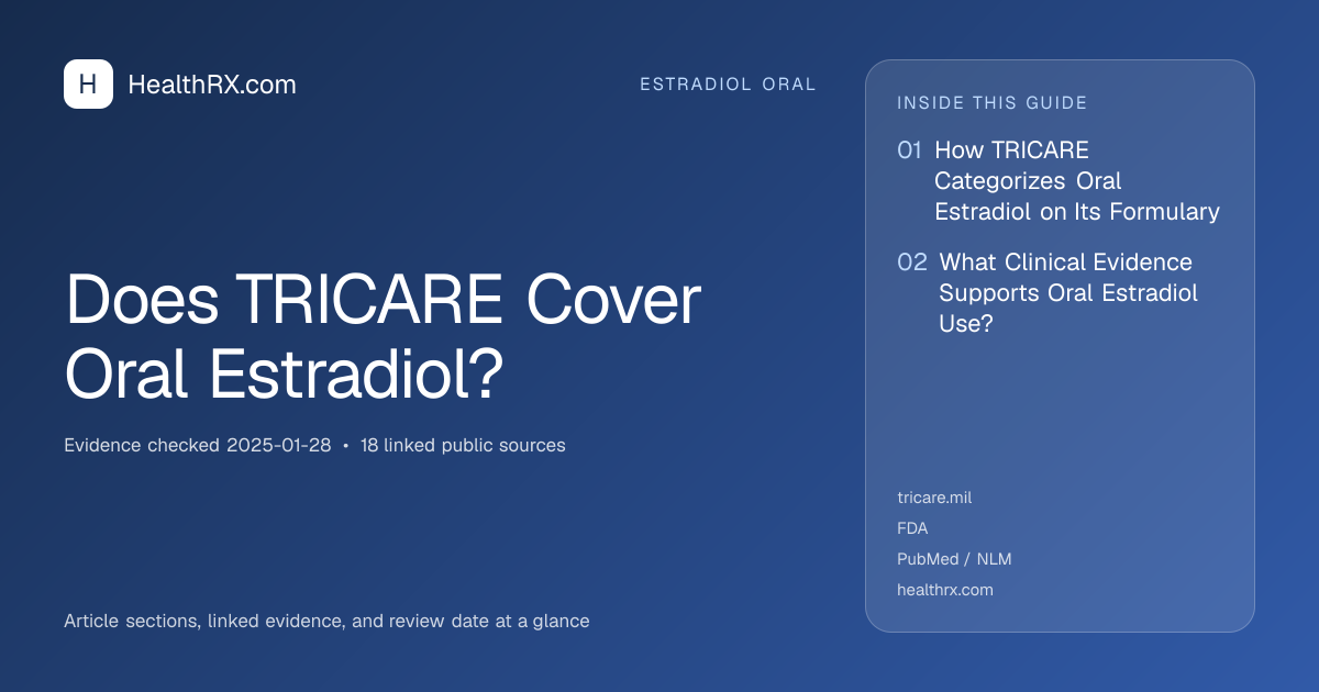 Evidence overview for Does TRICARE Cover Oral Estradiol?