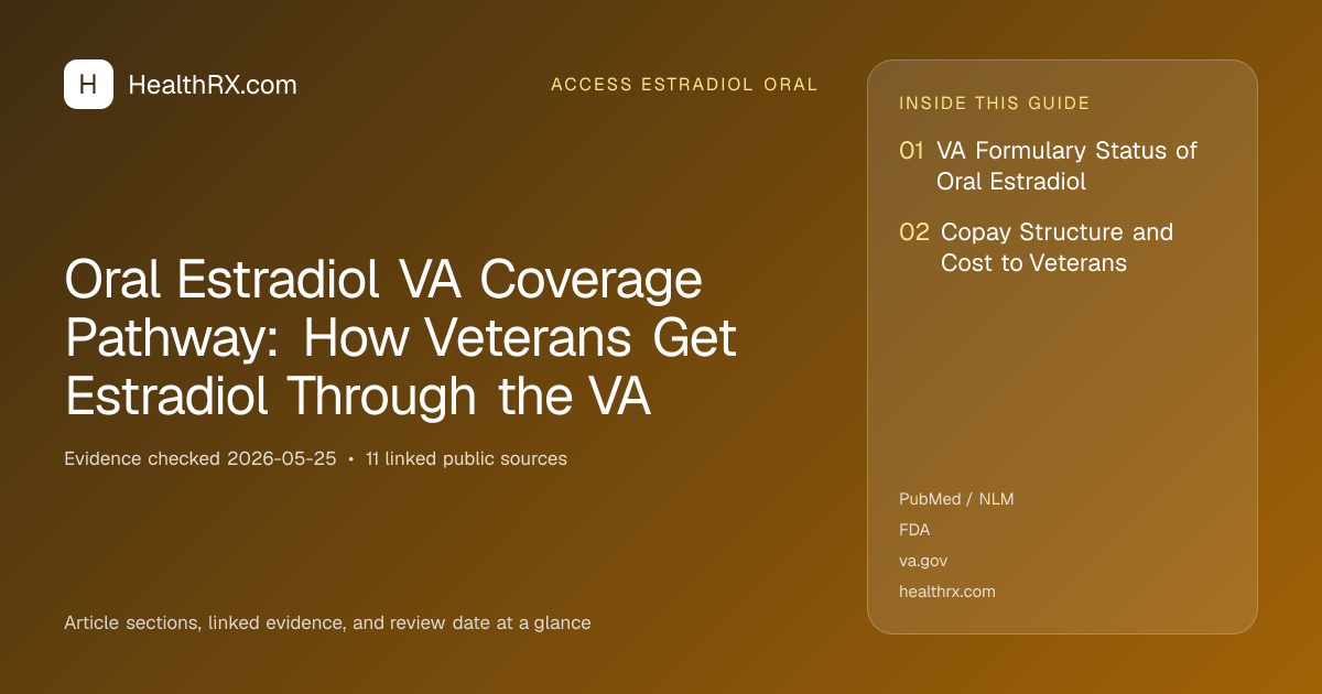 Evidence overview for Oral Estradiol VA Coverage Pathway: How Veterans Get Estradiol Through the VA