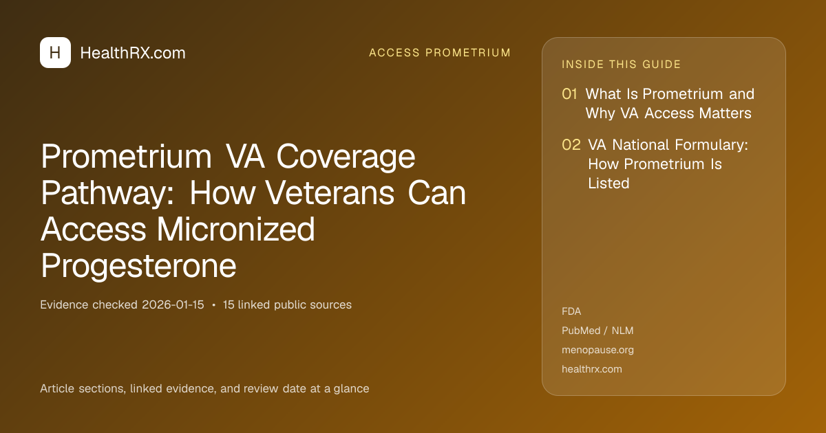 Evidence overview for Prometrium VA Coverage Pathway: How Veterans Can Access Micronized Progesterone