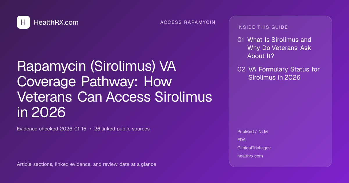Evidence overview for Rapamycin (Sirolimus) VA Coverage Pathway: How Veterans Can Access Sirolimus in 2026