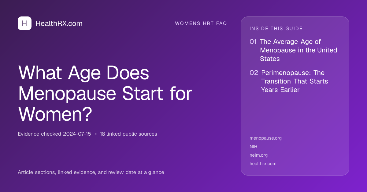Evidence overview for What Age Does Menopause Start for Women?