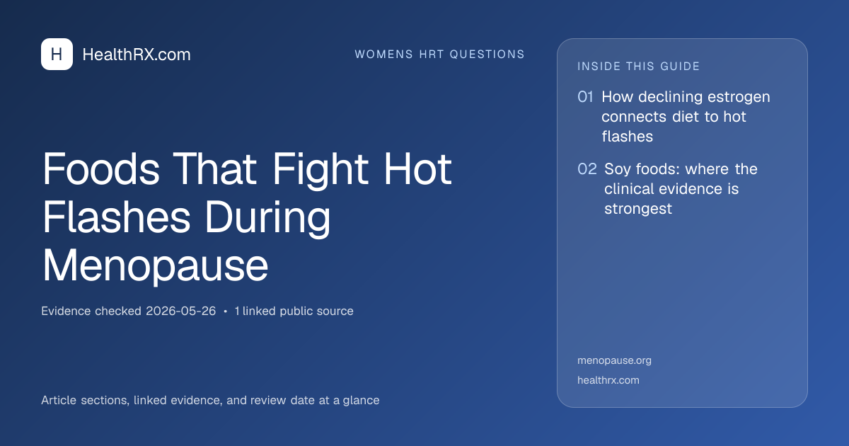 Evidence overview for Foods That Fight Hot Flashes During Menopause