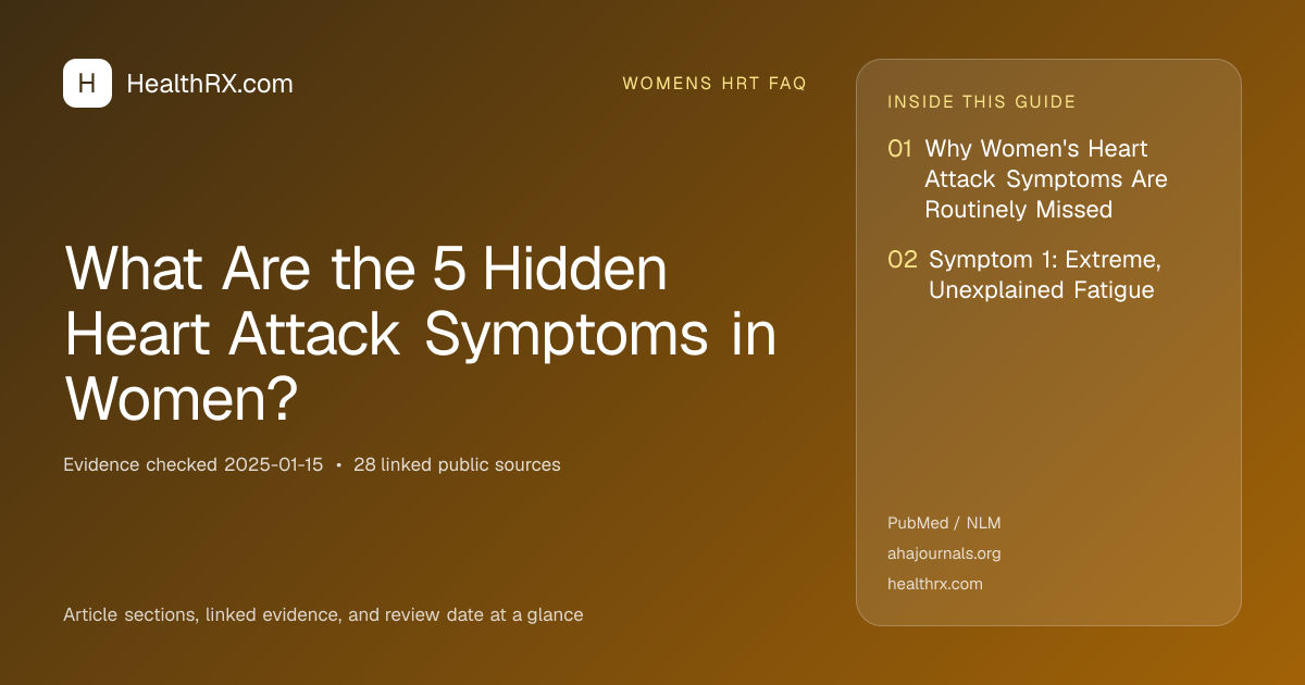 Evidence overview for What Are the 5 Hidden Heart Attack Symptoms in Women?